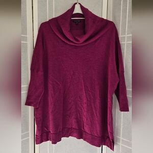 NWOT! Eileen Fisher Deep Magenta Merino Wool Oversized Sweater